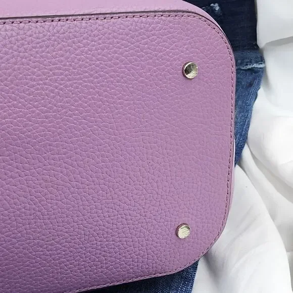 🩵Kate Spade Lavender Valerian "Hayes" Pebbled Leather Tote Purse - Picture 14 of 16
